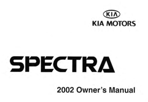 2002 KIA Spectra Owners Manual